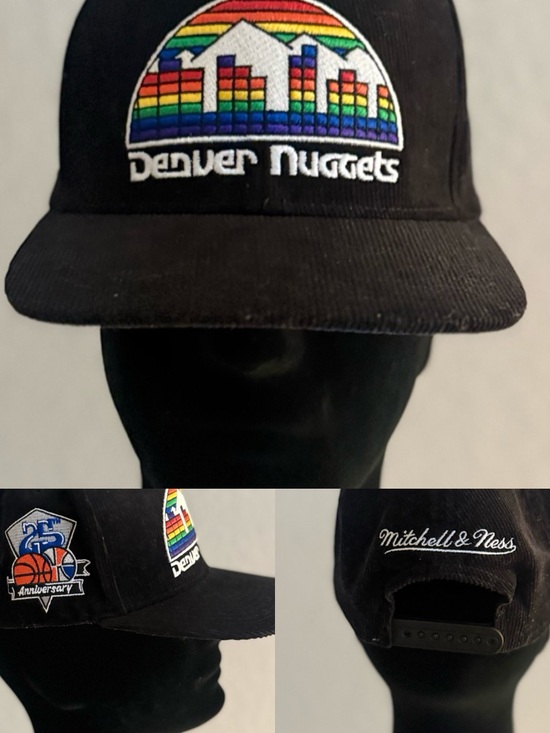 Mitchell & Ness Other - Mitchell & Ness Black Denver Nuggets Snapback with Rainbow Embroidered Logo